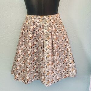 H&M Geometric Print High Waist Circle Skirt Size 2
